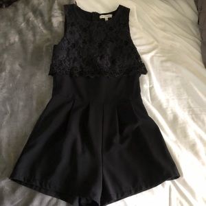 Black romper with lace